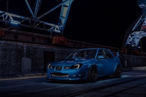 Blue Subaru Impreza